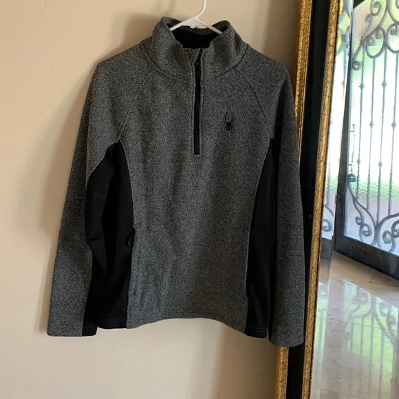 Spyder Fleece 1/4 Zip Front Sweater - Picture 2 of 6